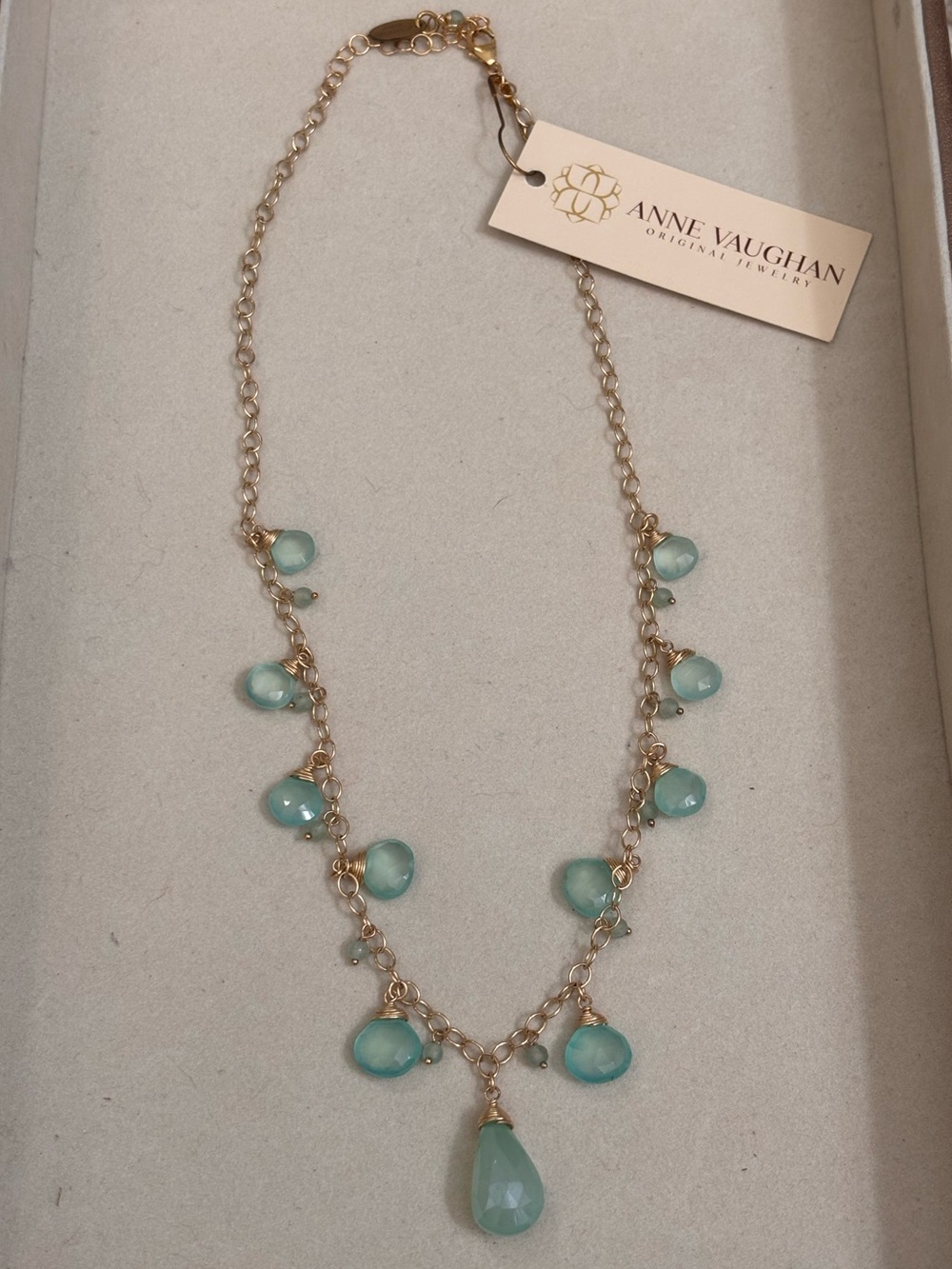 Anne Vaughan Original Jewelry Chalcedony Necklace